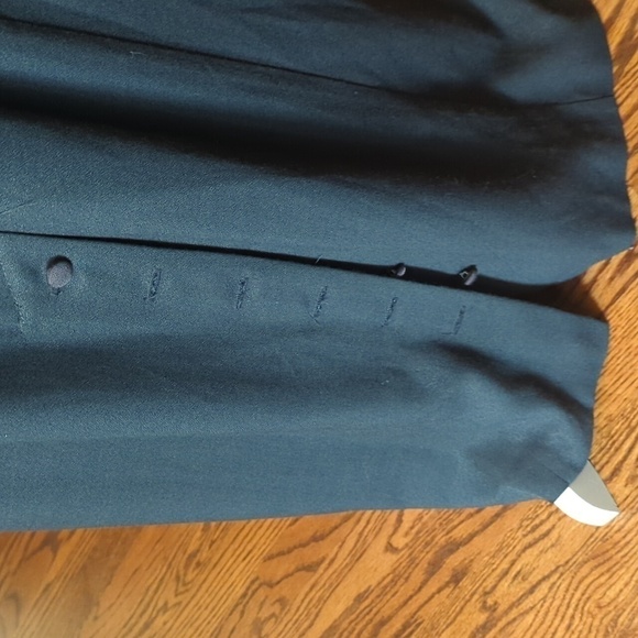 Vtg Witchy Whimsigoth button front minimalist black  Long dress sz 12 - Picture 6 of 12